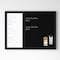Martha Stewart Everette 24in.x18in. Magnetic Calendar Dry Erase Board and Chlk Board w/Liq Chlk Mrkr and Mgnts, Blk BR-PM-COM-MW1MB2-4561-BK-MS - alternate 3